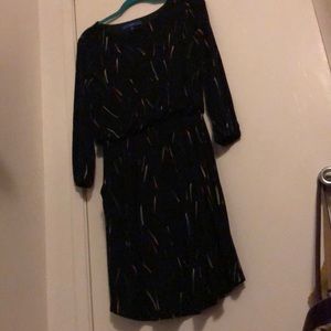 Apt 9 fun print long sleeved dress WITH POCKETS!